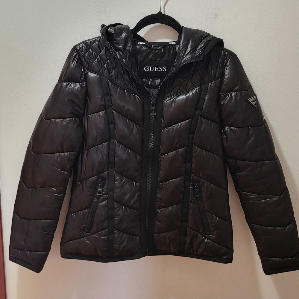GUESS Women's Black Quilted Jacket